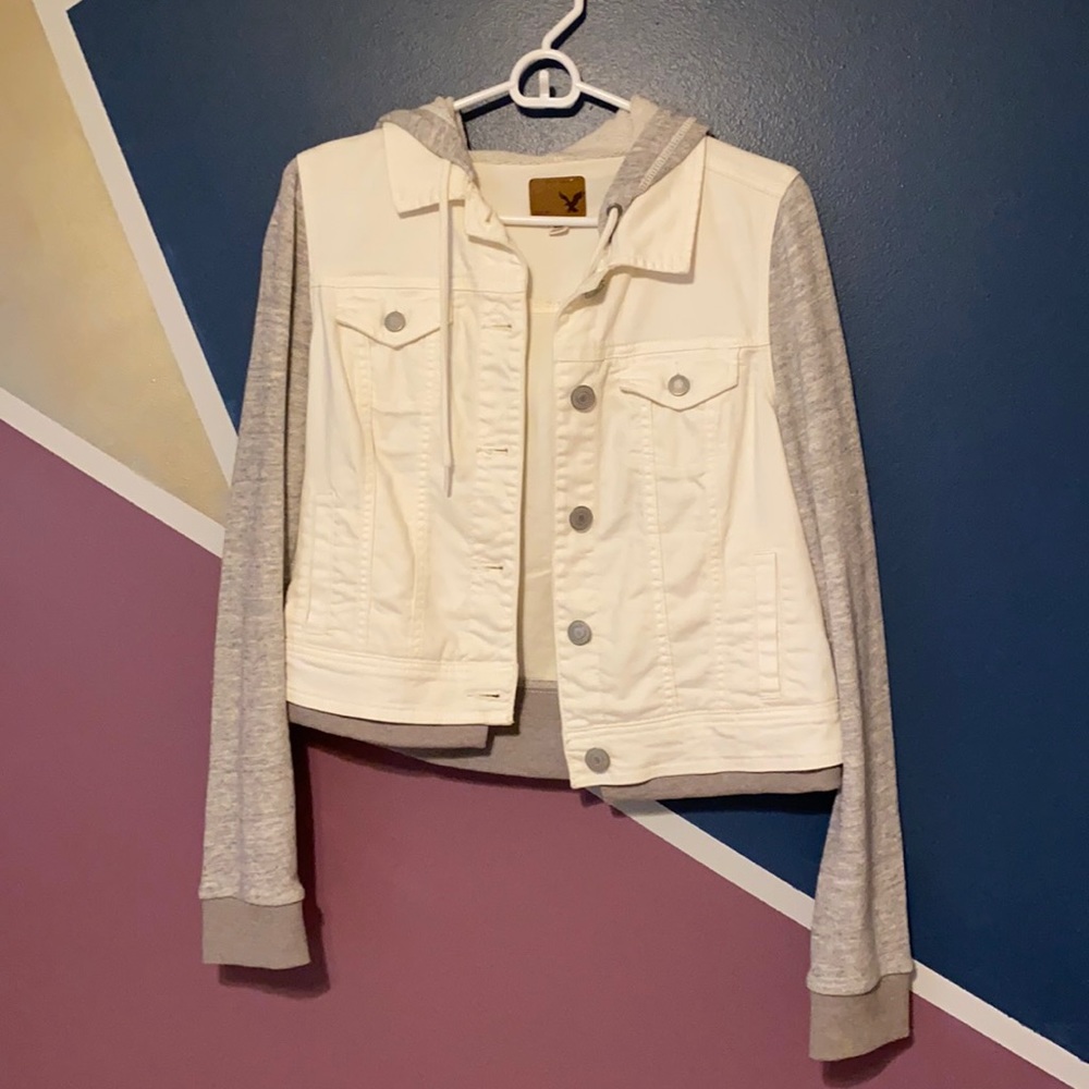 White and grey jacket